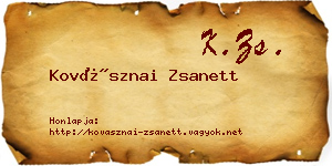 Kovásznai Zsanett névjegykártya